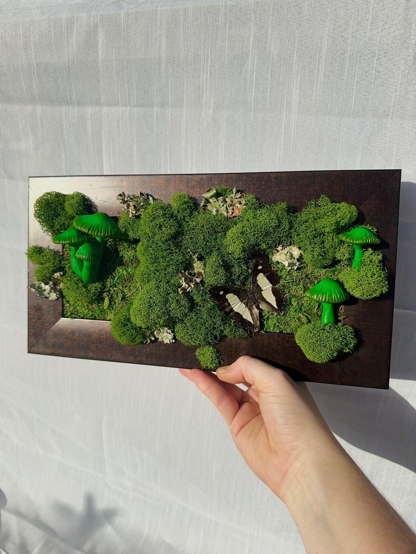 Green Mushroom Moss art