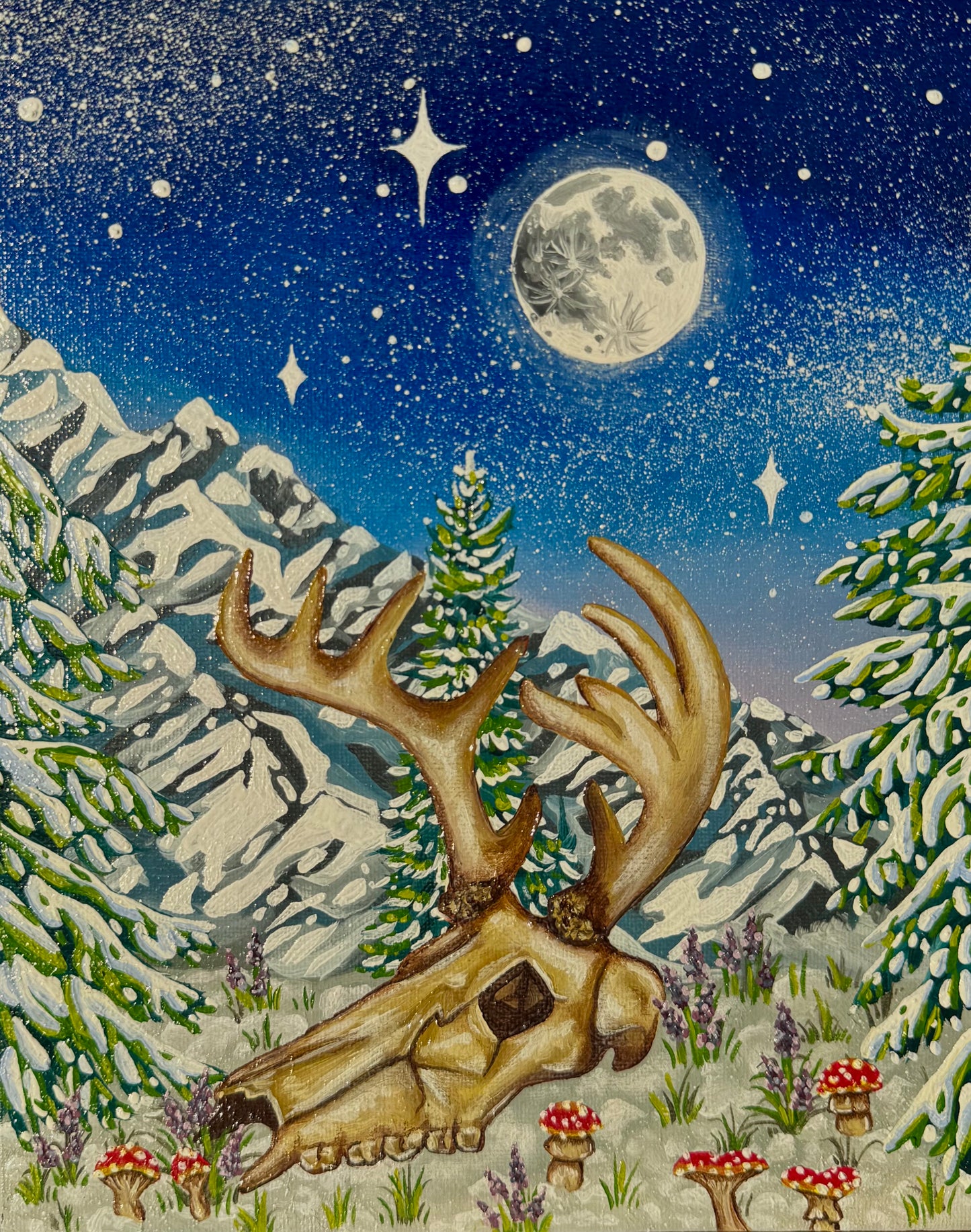 “The Cold Moon” Framed Original